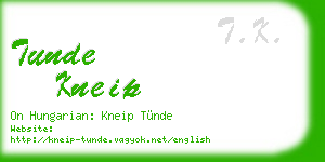 tunde kneip business card